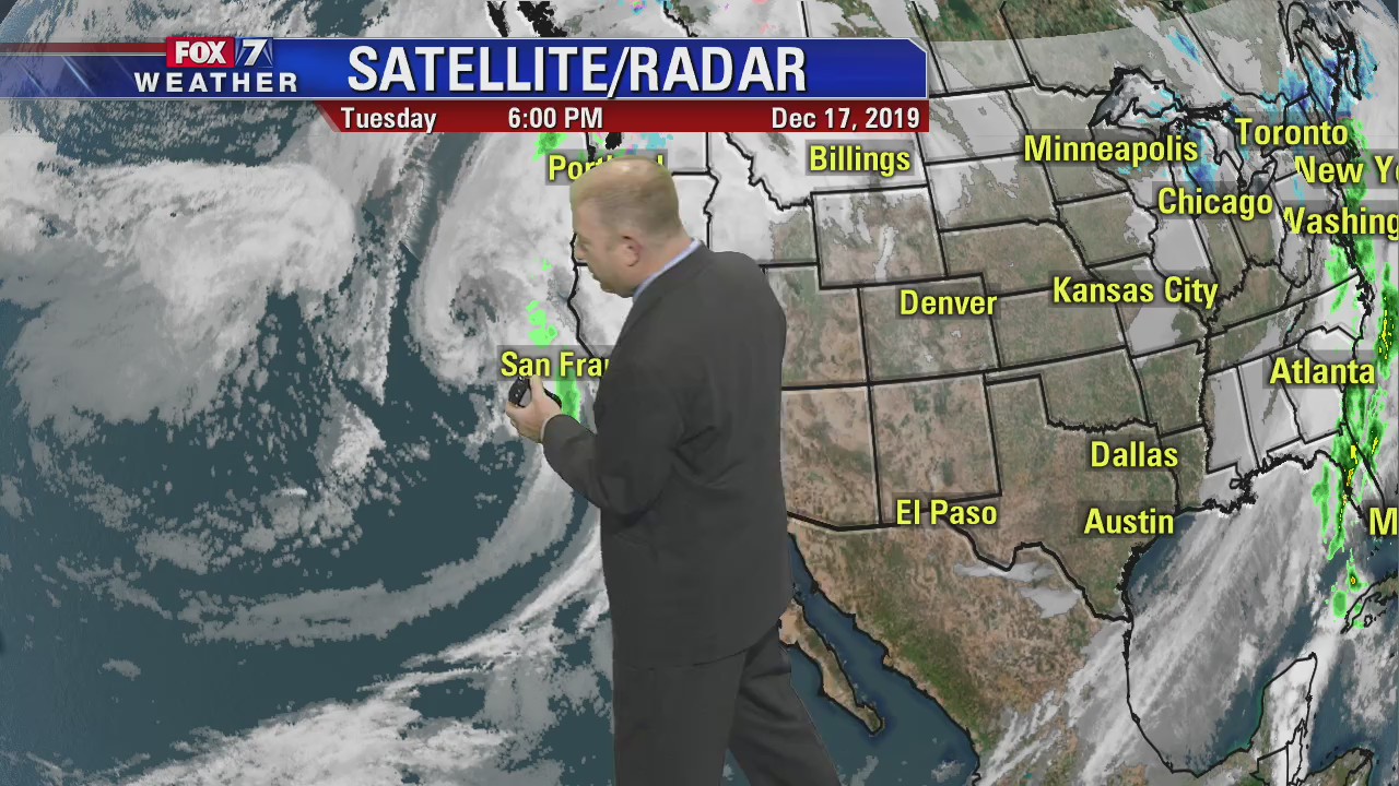 Evening weather forecast for December 17