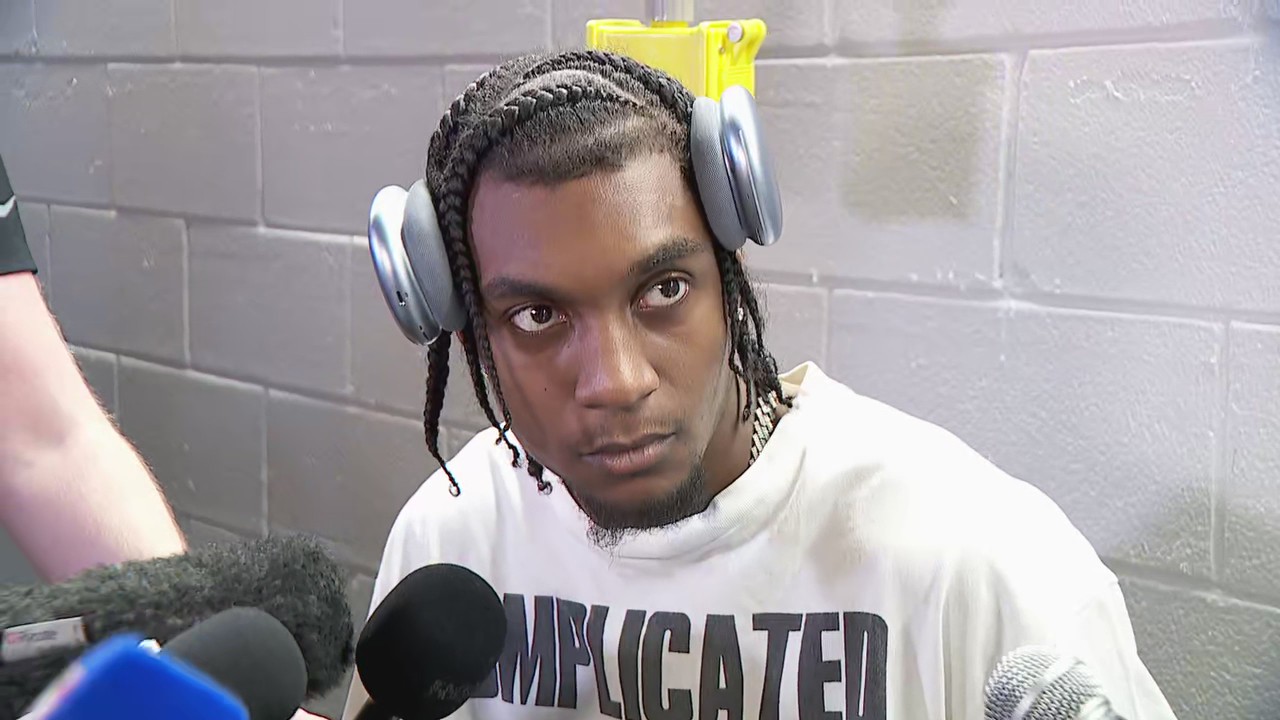 Jaden McDaniels reacts to Game 4 win at Dallas