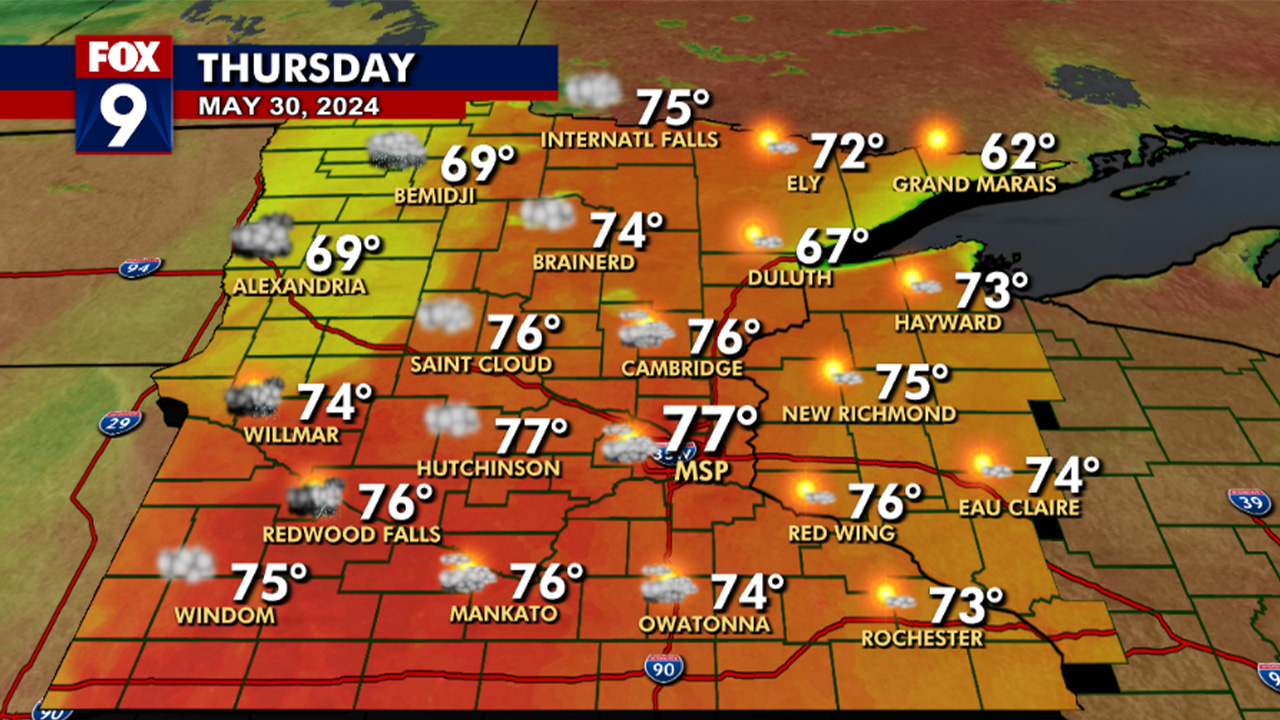 MN weather: Breezy day, rumbles Thursday night