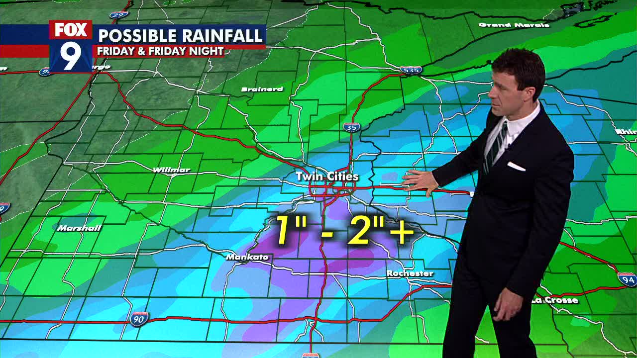 MN weather: Heavy rain possible on Friday