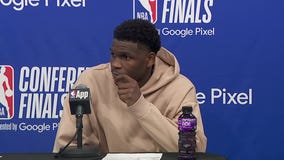 Anthony Edwards reacts after season-ending loss to Mavericks