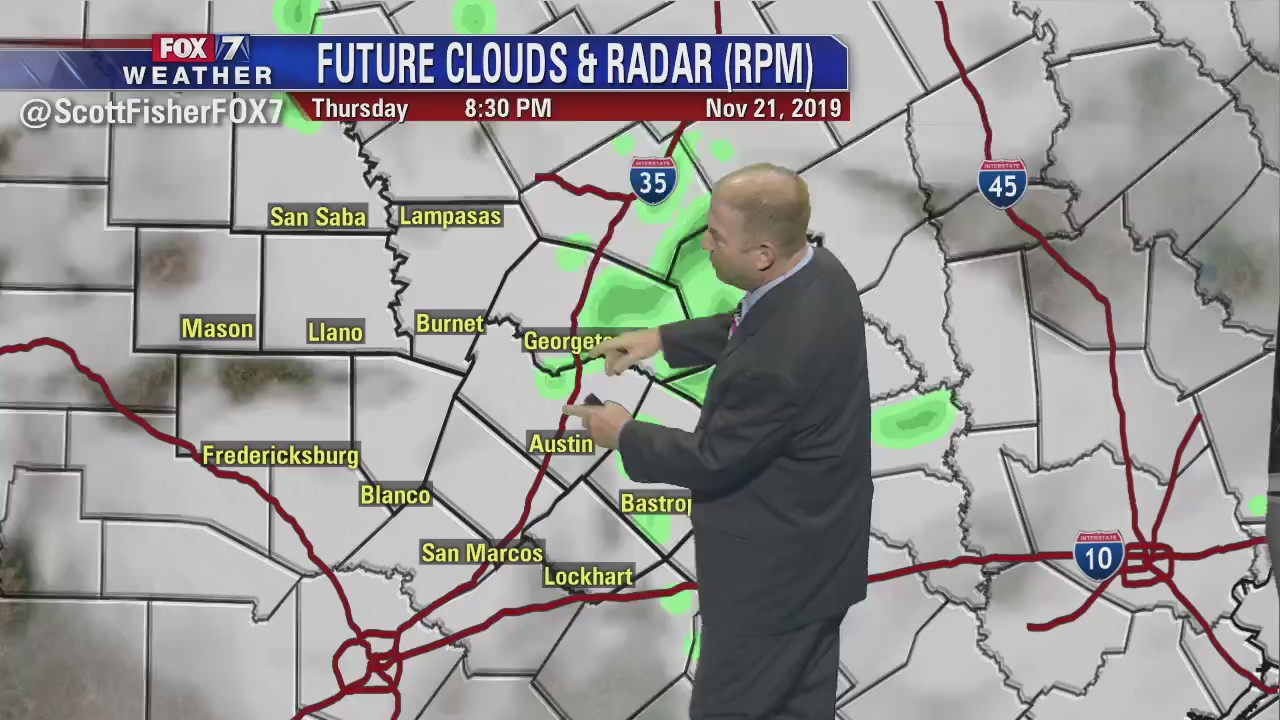 Evening weather forecast for November 20