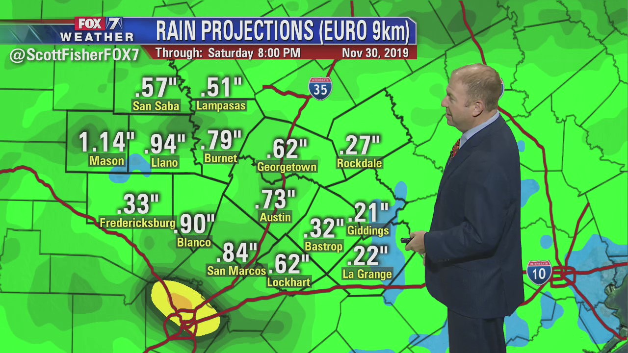 Evening weather forecast for November 26