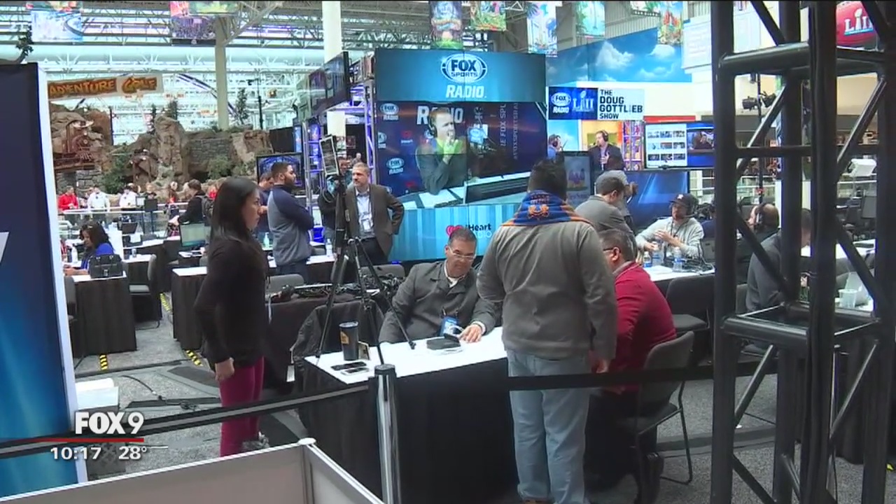 Radio Row full of familiar faces for the Super Bowl