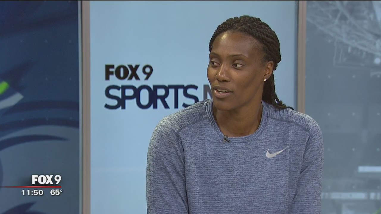 Fox 9's Hobie Artigue chats with Lynx' Sylvia Fowles