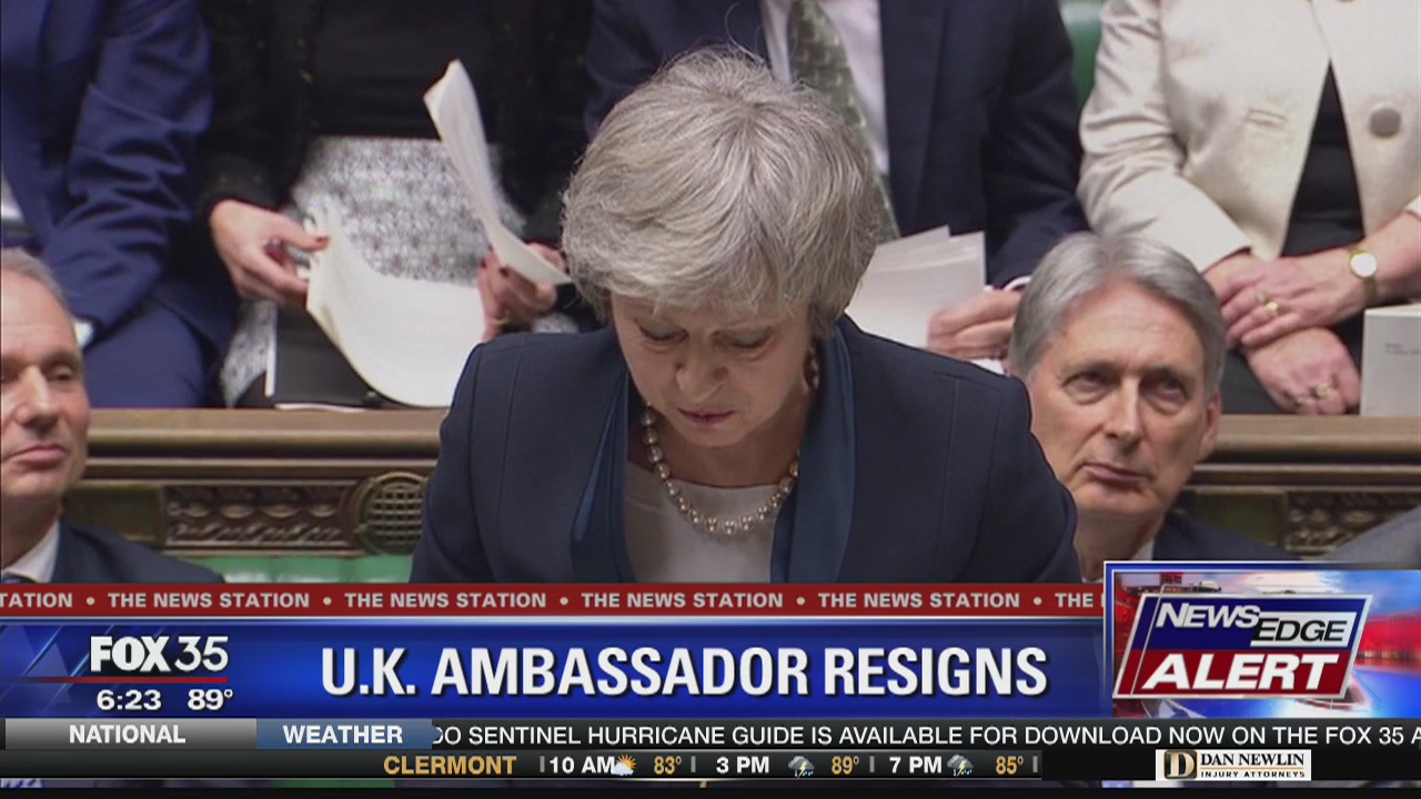 UK ambassador resigns after email leak