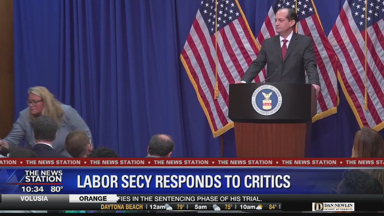 Labor Secretary Acosta defends role in Epstein plea deal