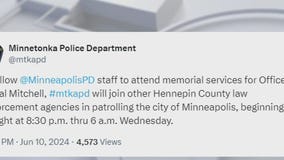 Outside officers patrolling Mpls during memorial