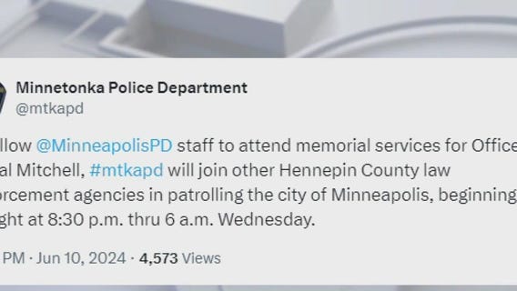 Outside officers patrolling Mpls during memorial