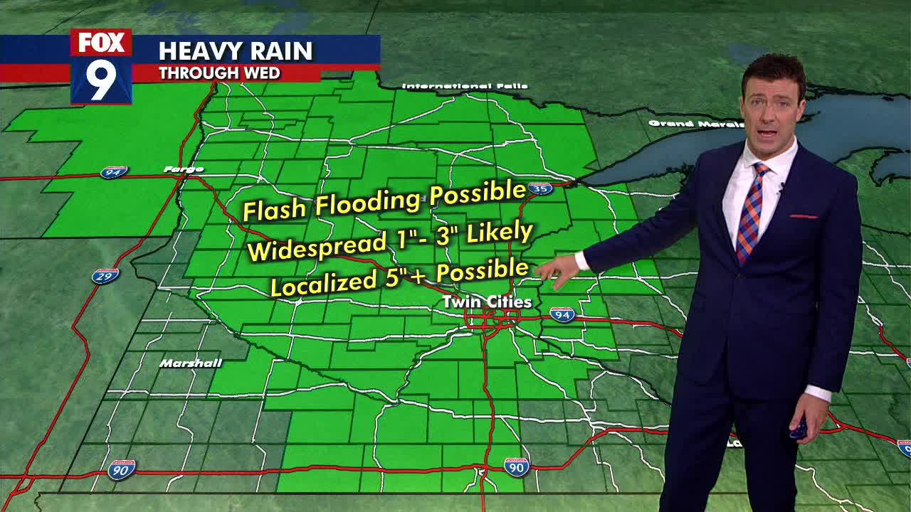 MN weather: Soaking rain Monday with more possible
