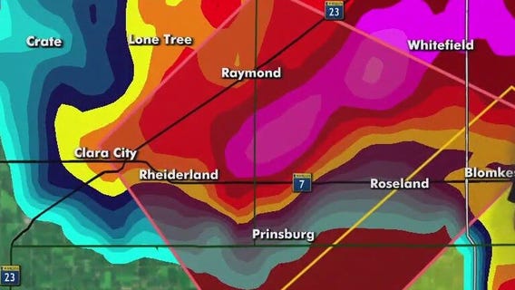 MN weather: Tornado warning issued Monday morning