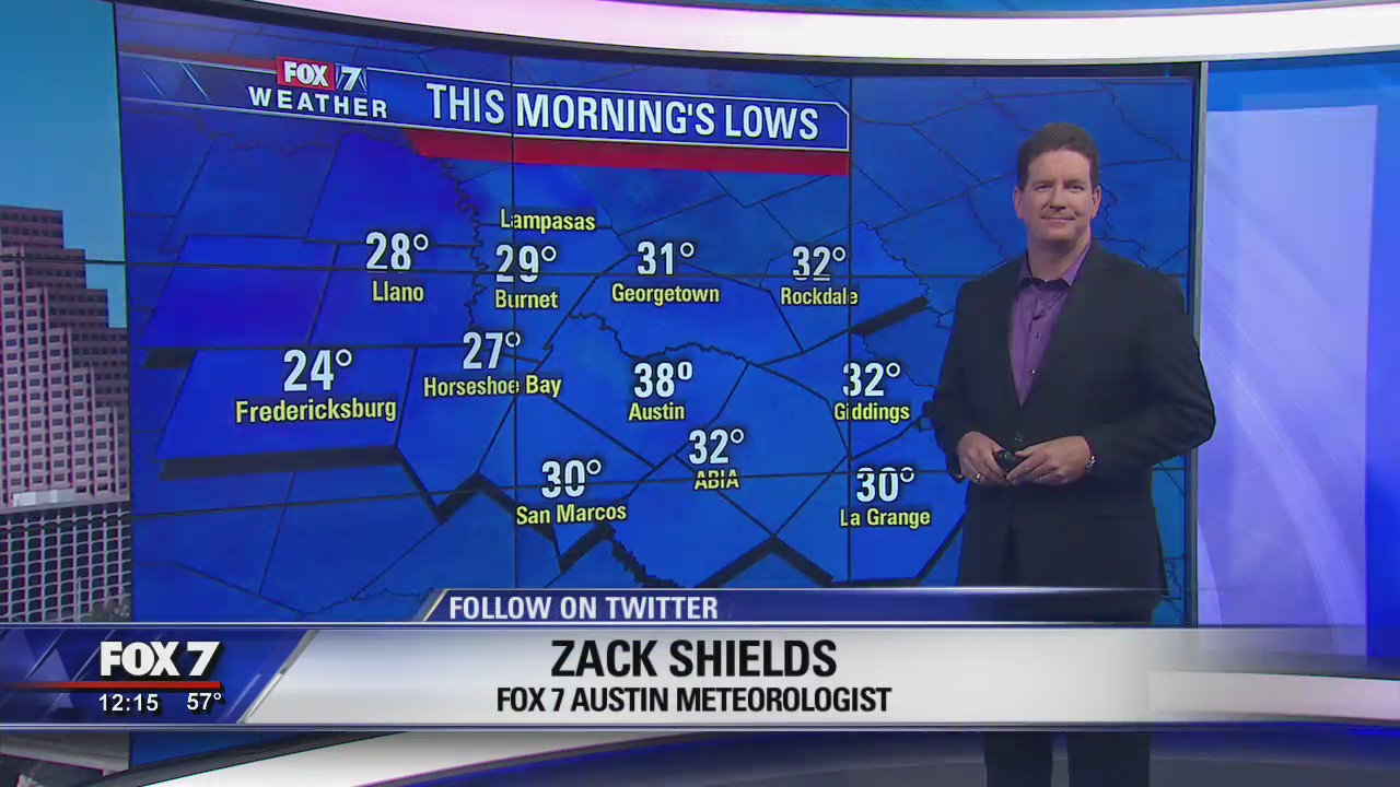 Noon weather forecast for December 31