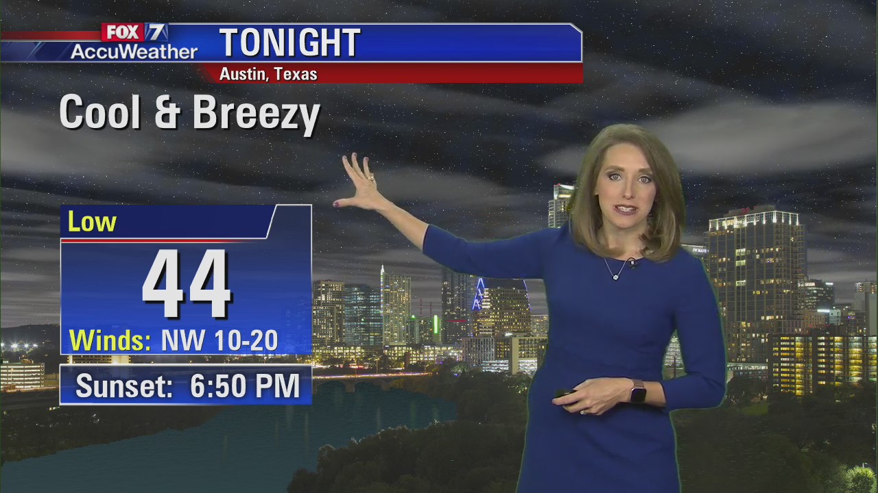 Evening weather forecast for 10/25/19