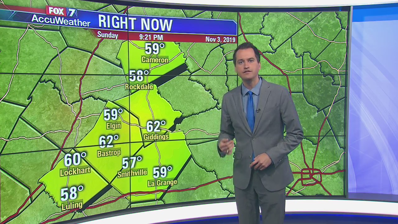 Evening weather forecast for November 3, 2019