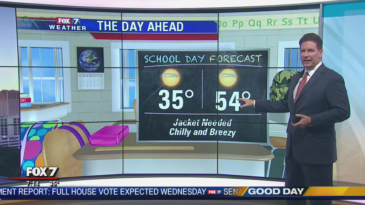 Morning weather forecast for December 17