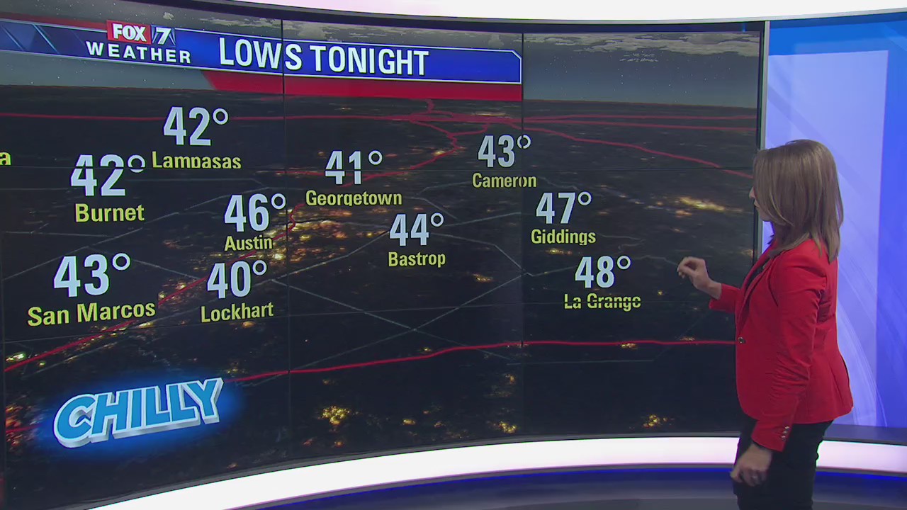 Evening weather forecast for December 12