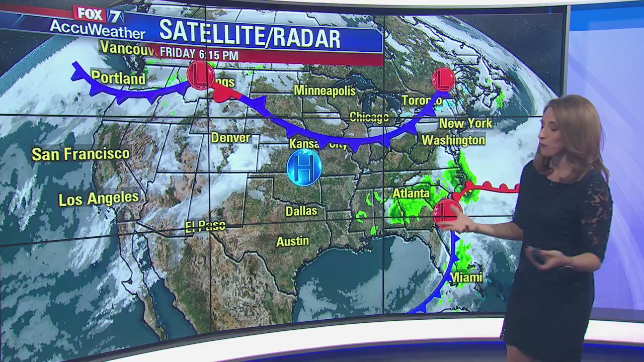 Evening weather forecast for November 15, 2019