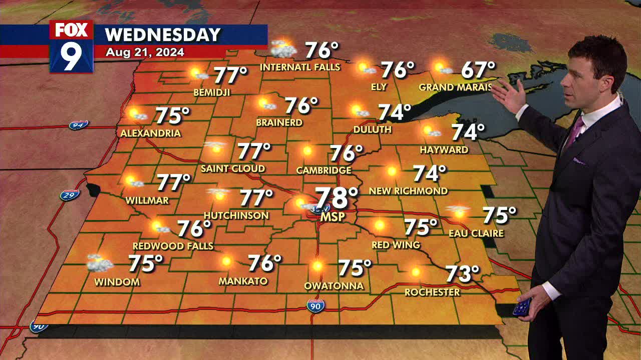 MN weather: Bright and pleasant day Wednesday | FOX 9 Minneapolis-St. Paul