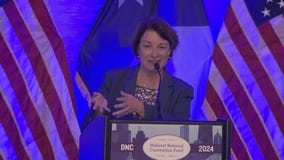 Sen. Amy Klobuchar speaks to MN delegates at DNC