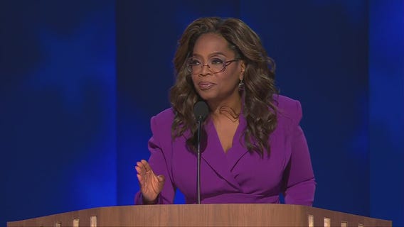 Oprah Winfrey gives surprise speech at DNC