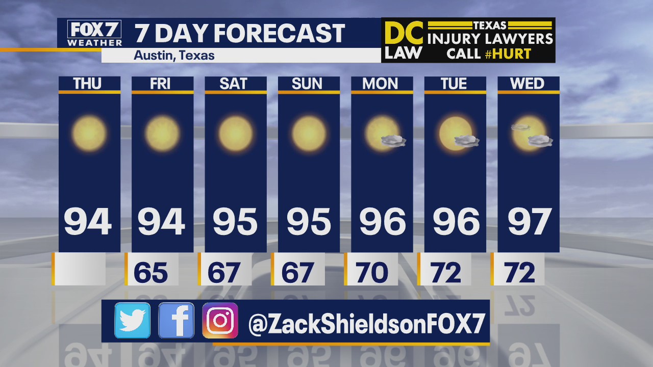 Noon weather forecast for June 11, 2020