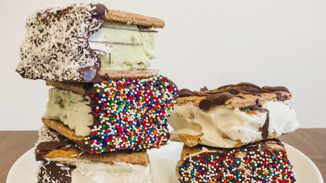 Making ice cream grahamwiches with FOX 7 Austin's Tierra Neubaum