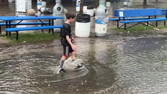 Minnesota State Fair flooding during storm