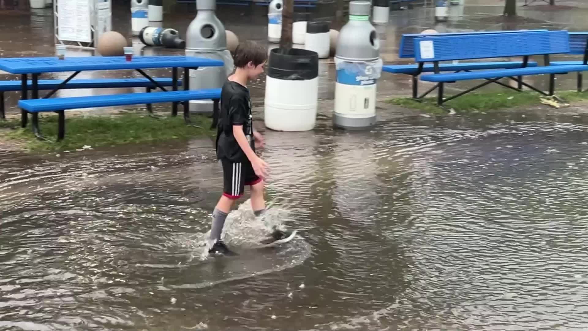 Minnesota State Fair flooding during storm
