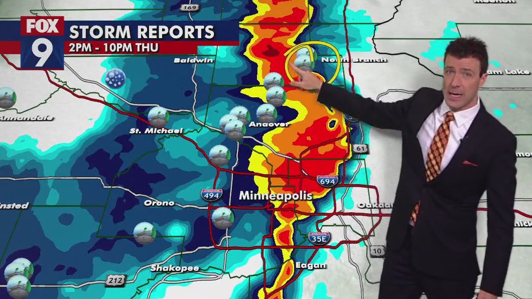 Thursday storm report: Rain and reported tornados | FOX 9 Minneapolis ...