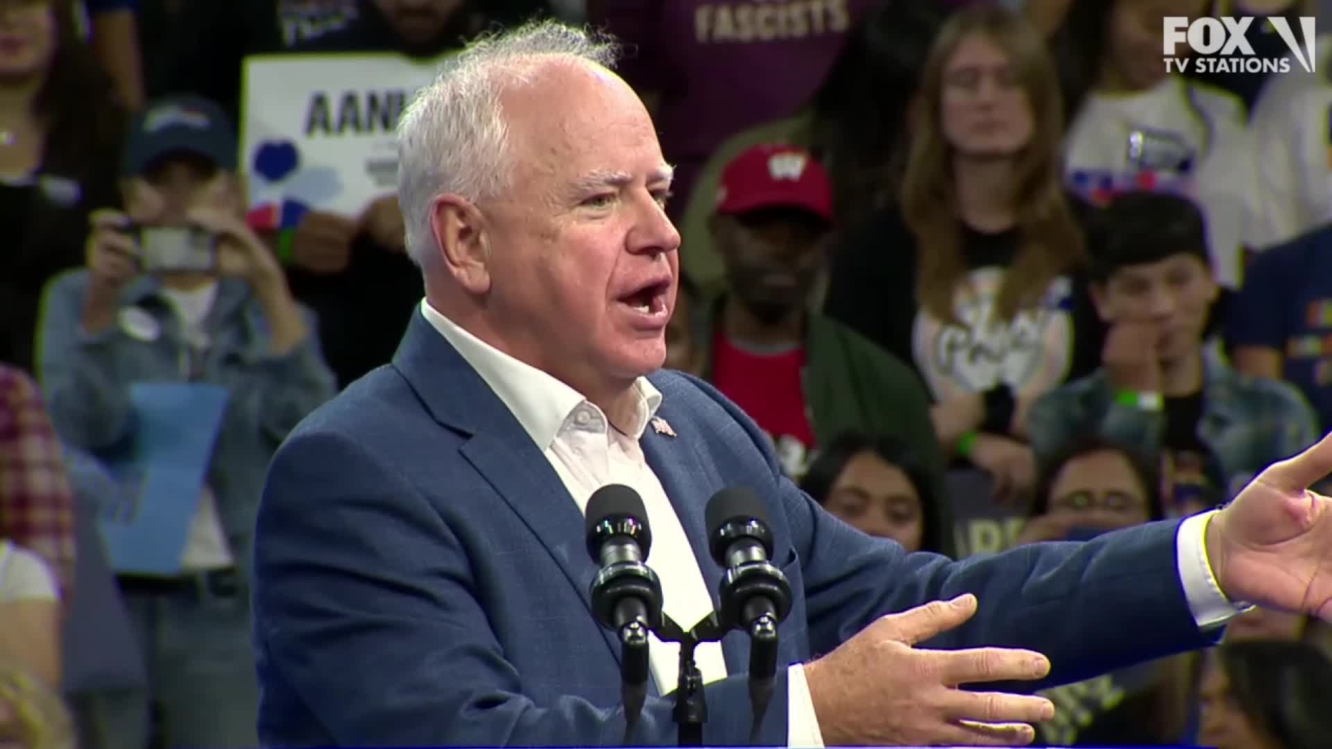 Tim Walz mocks Donald Trump at McDonald's