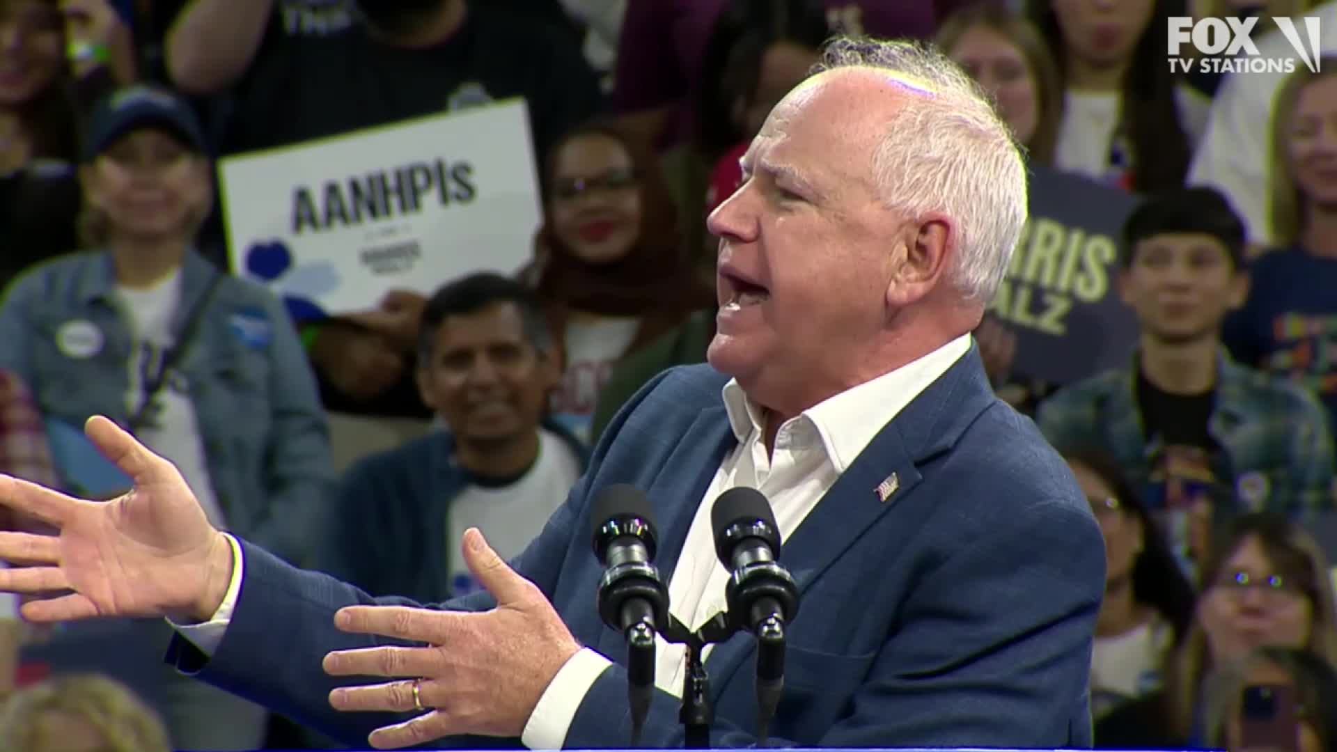 Tim Walz calls Elon Musk a 'dips**t'