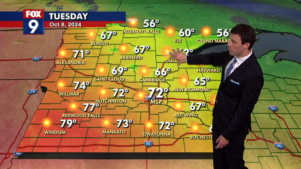 MN weather: More pleasant sunshine on Tuesday