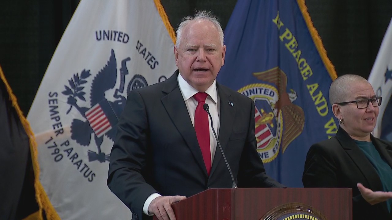 Gov. Tim Walz speaks at MN Veterans Day event