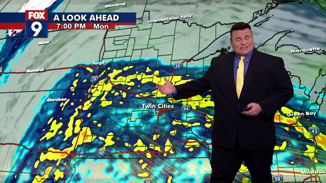 Rainy Monday evening leads into Tuesday