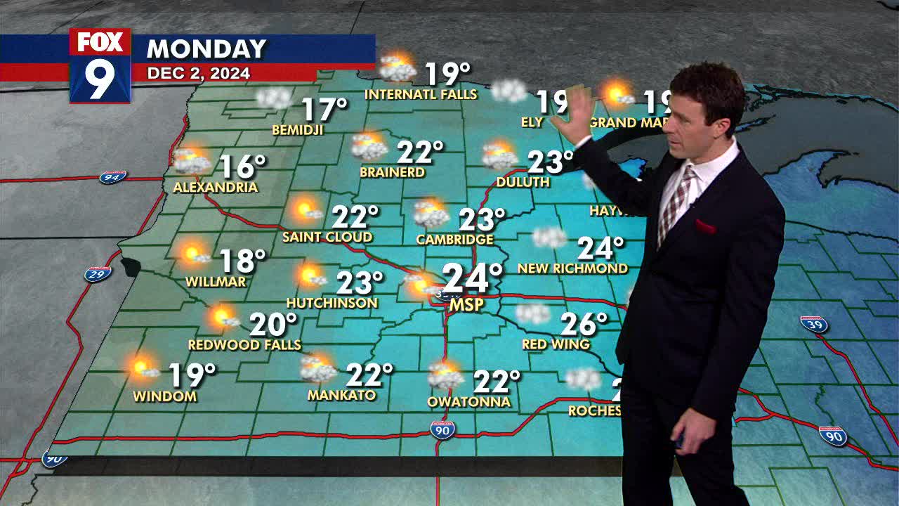 MN weather: Light morning flakes exit early Monday