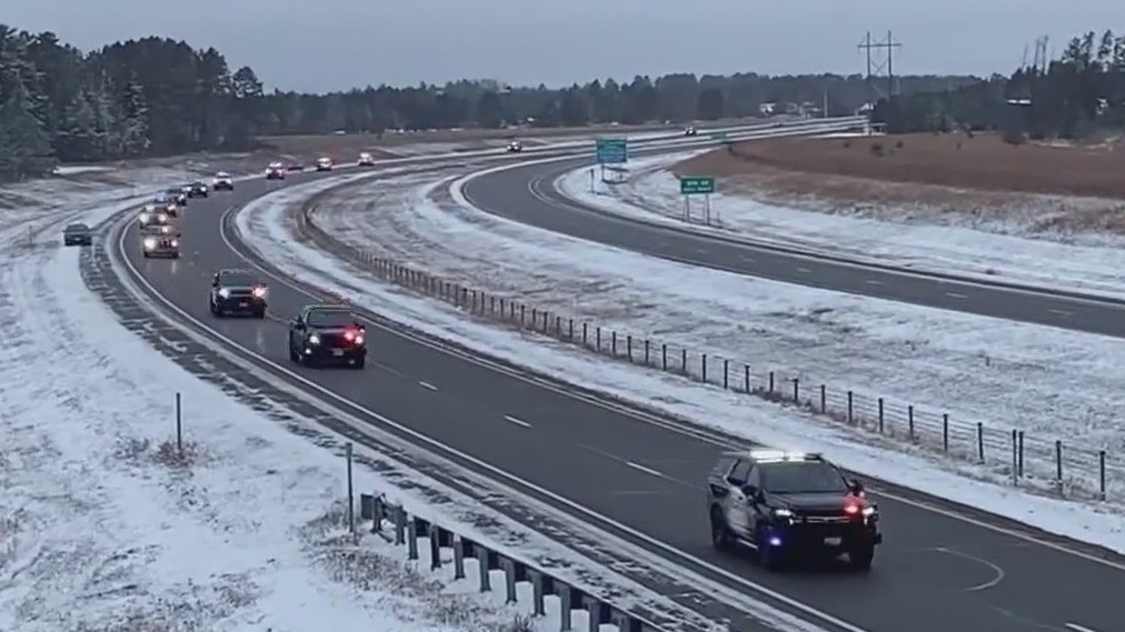 Law enforcement escort for Red Lake officer killed | FOX 9 Minneapolis ...
