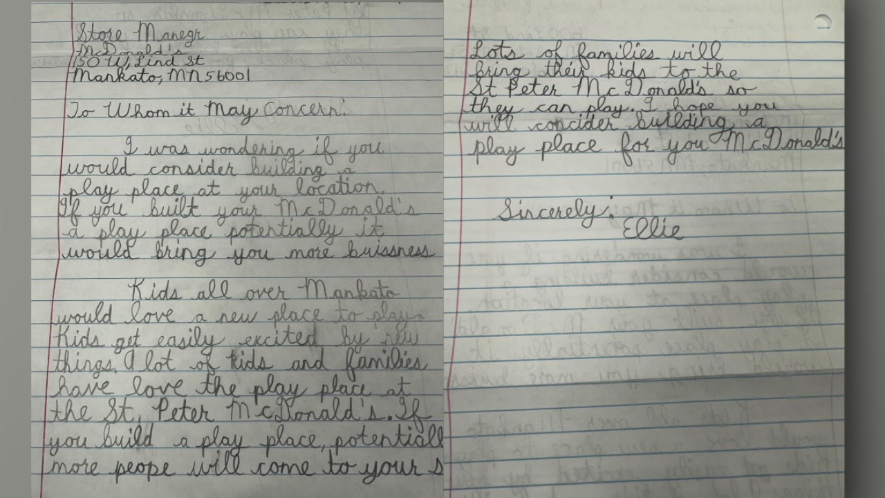 Mankato student asks McDonald's for a PlayPlace