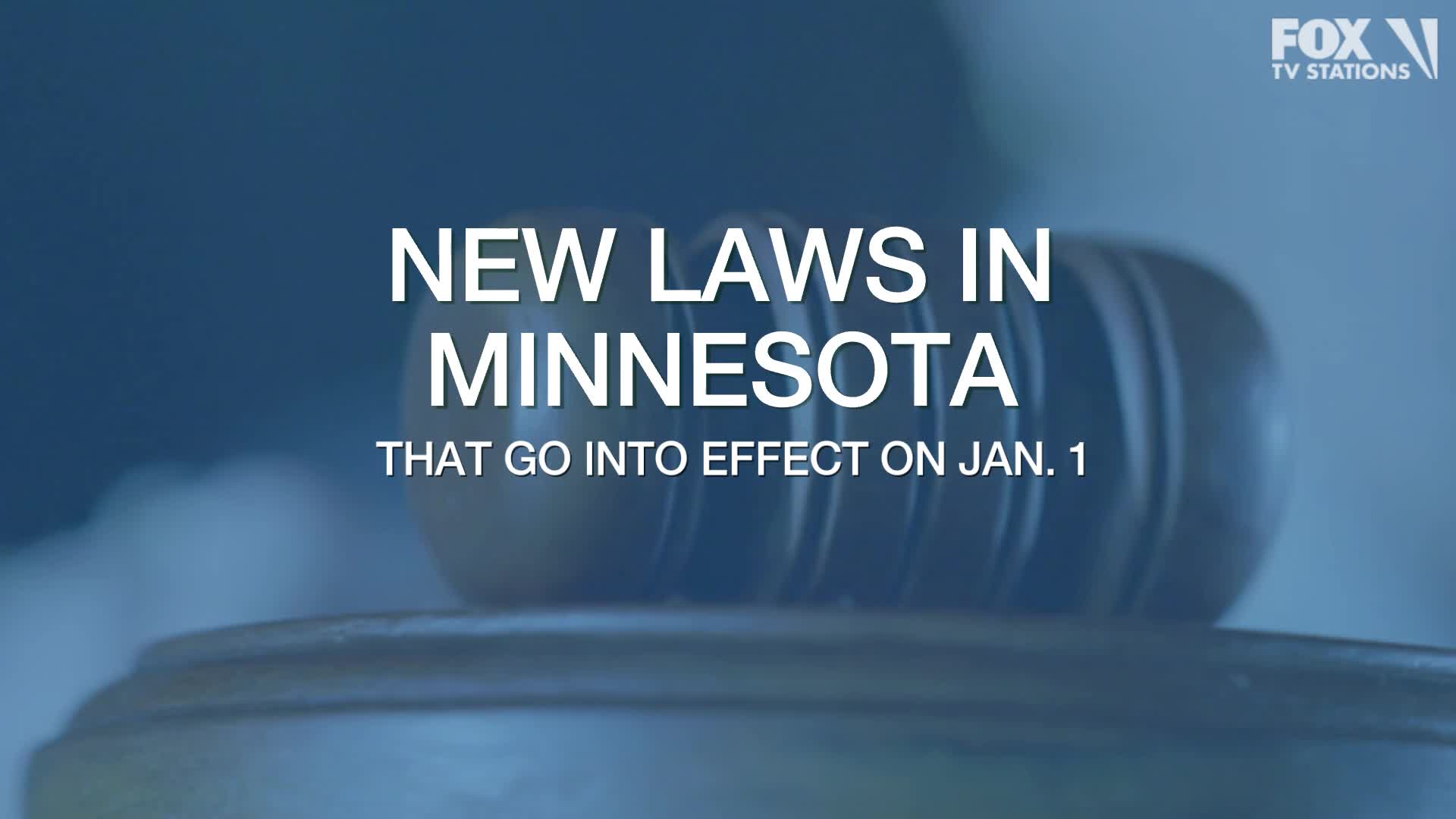 New laws in MN that go into effect on Jan. 1