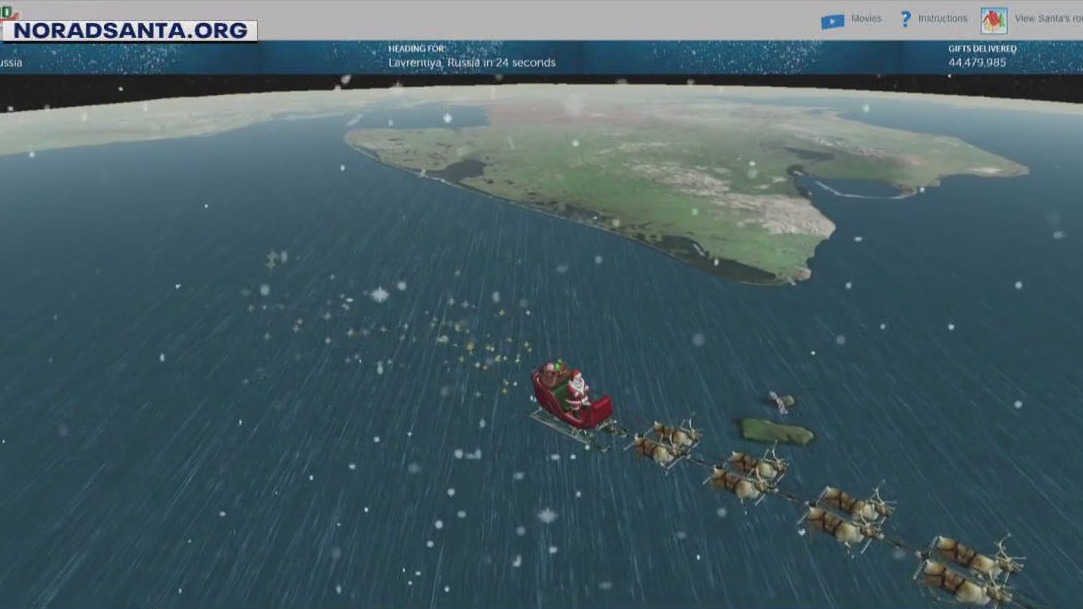 Following Santa Claus? journey with NORAD tracker