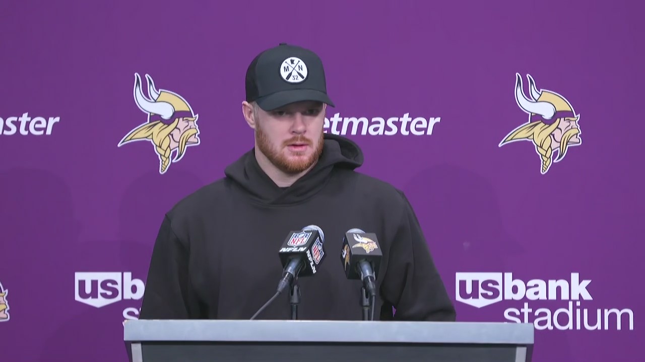 Sam Darnold mobbed after Vikings beat Packers: 'I think I blacked out'