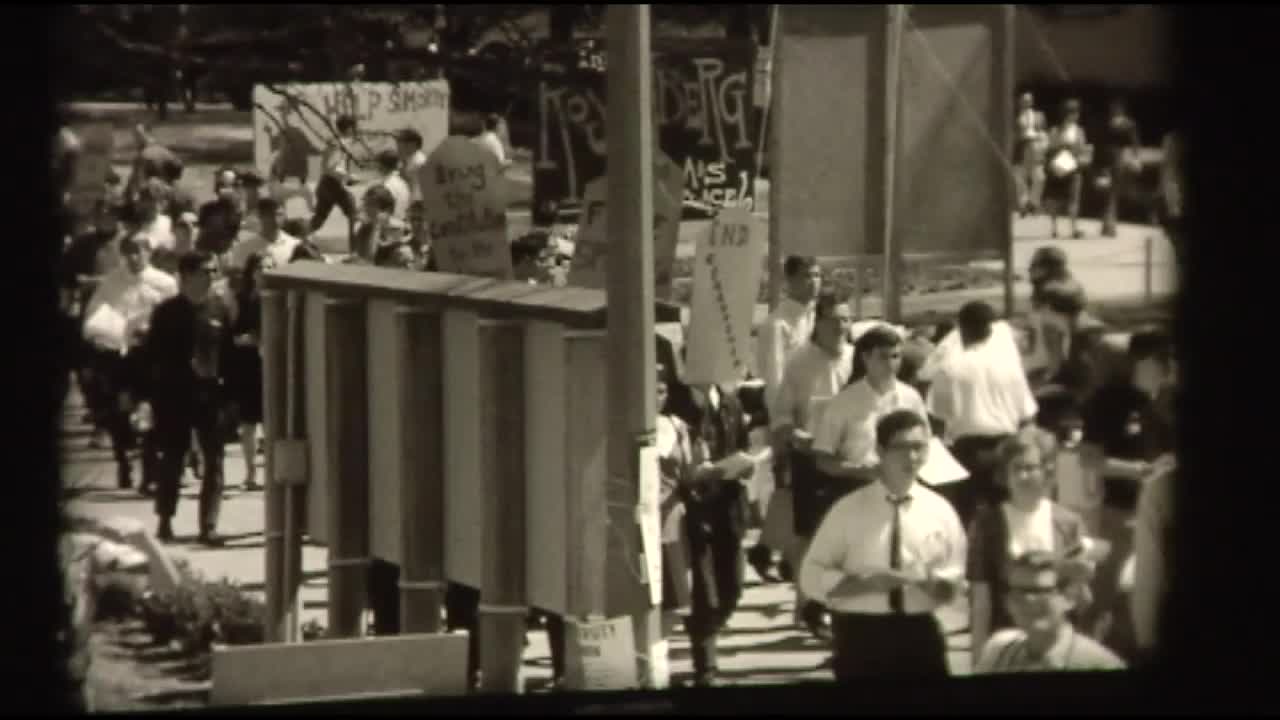Free speech rally at University of Texas in 1966
