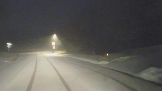 Freezing fog could create slick spots on Monday