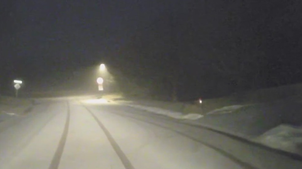 Freezing fog could create slick spots on Monday