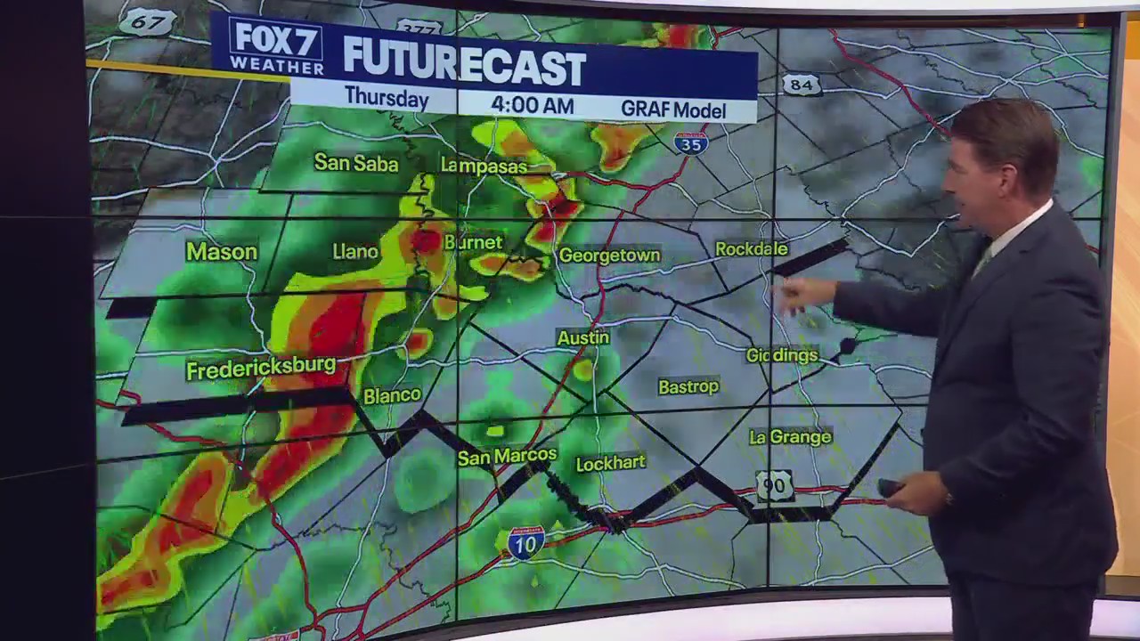 Austin weather: Rain with storms overnight