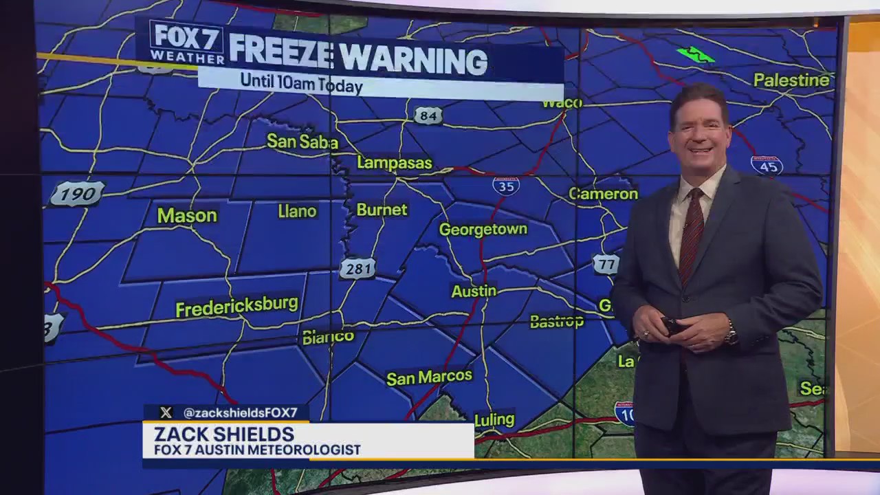 Austin weather: First freeze warning of fall
