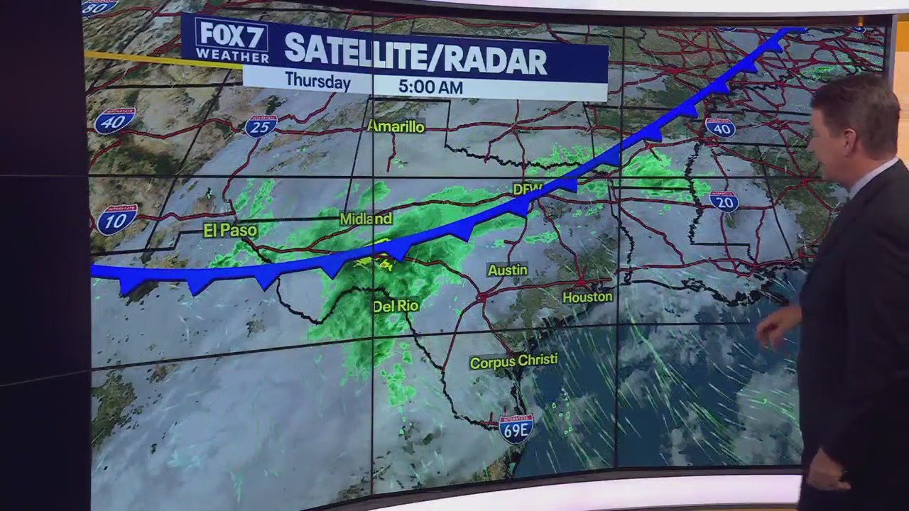 Austin weather: Cold front, rain head our way