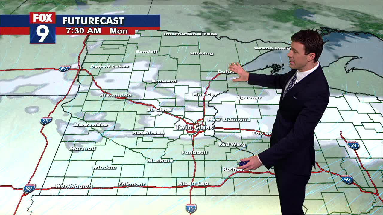 MN weather: Snowflakes exit by lunch Monday