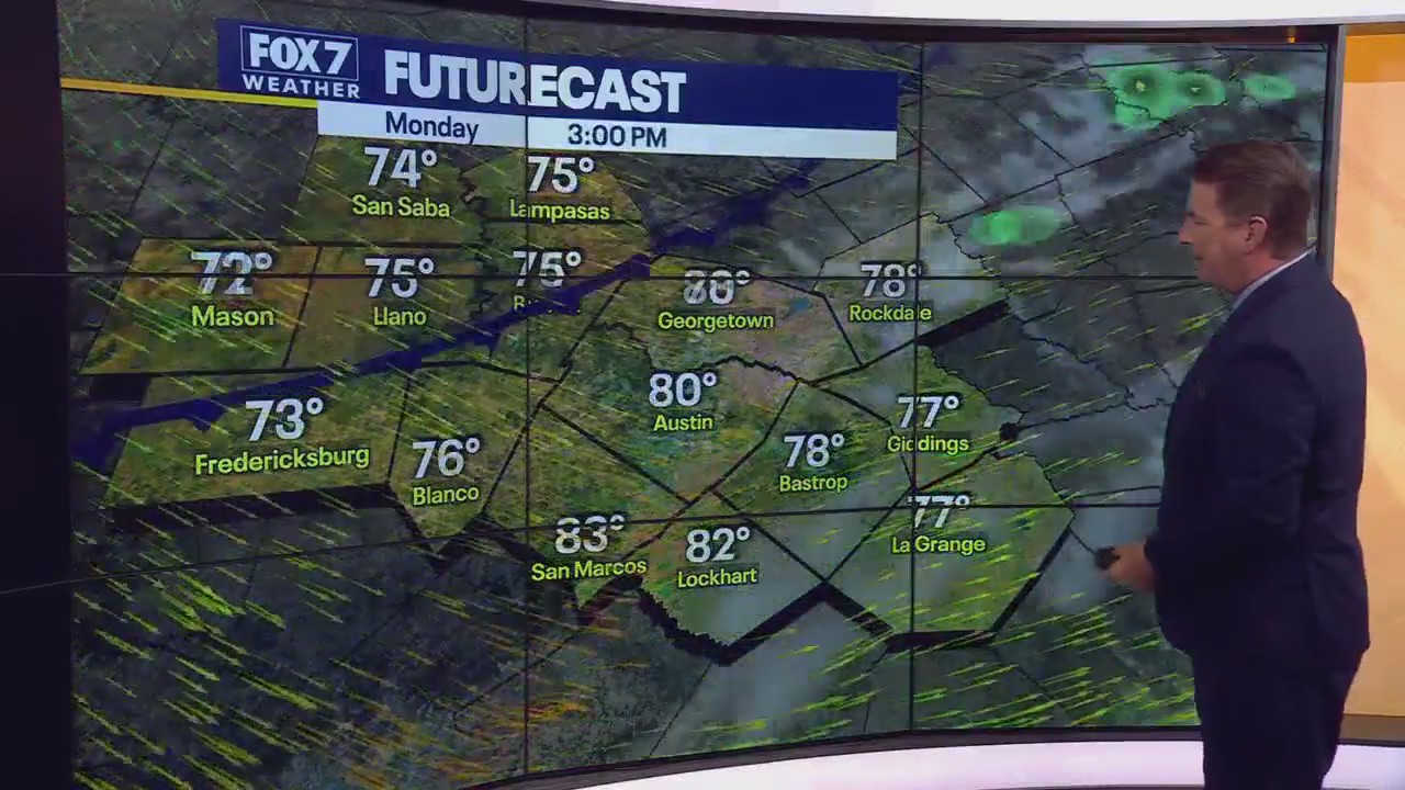 Austin weather: Another cold front Monday