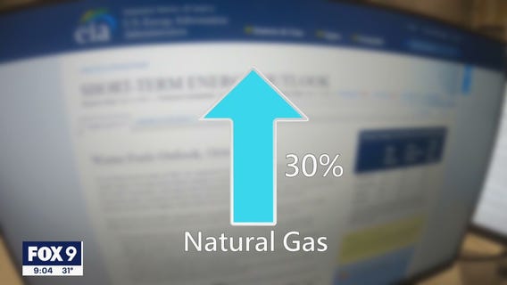 Why are natural gas bills expected to be 30% higher this winter?