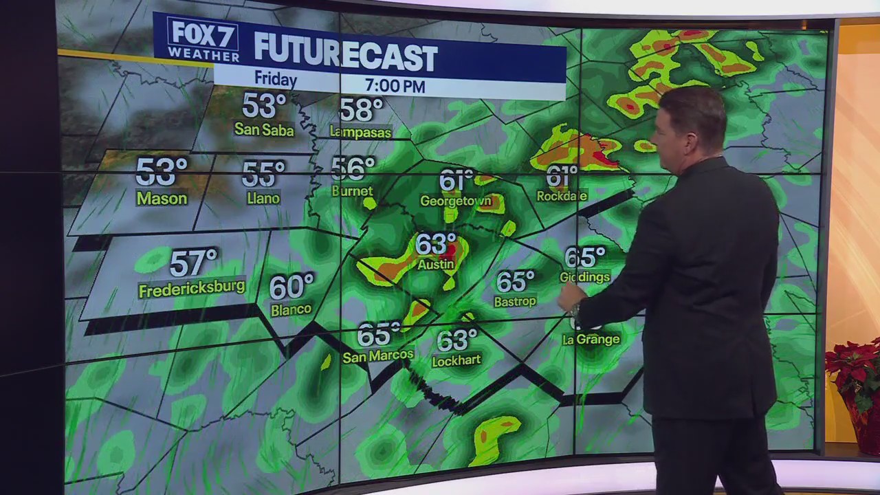 Austin weather: Rain begins Friday afternoon
